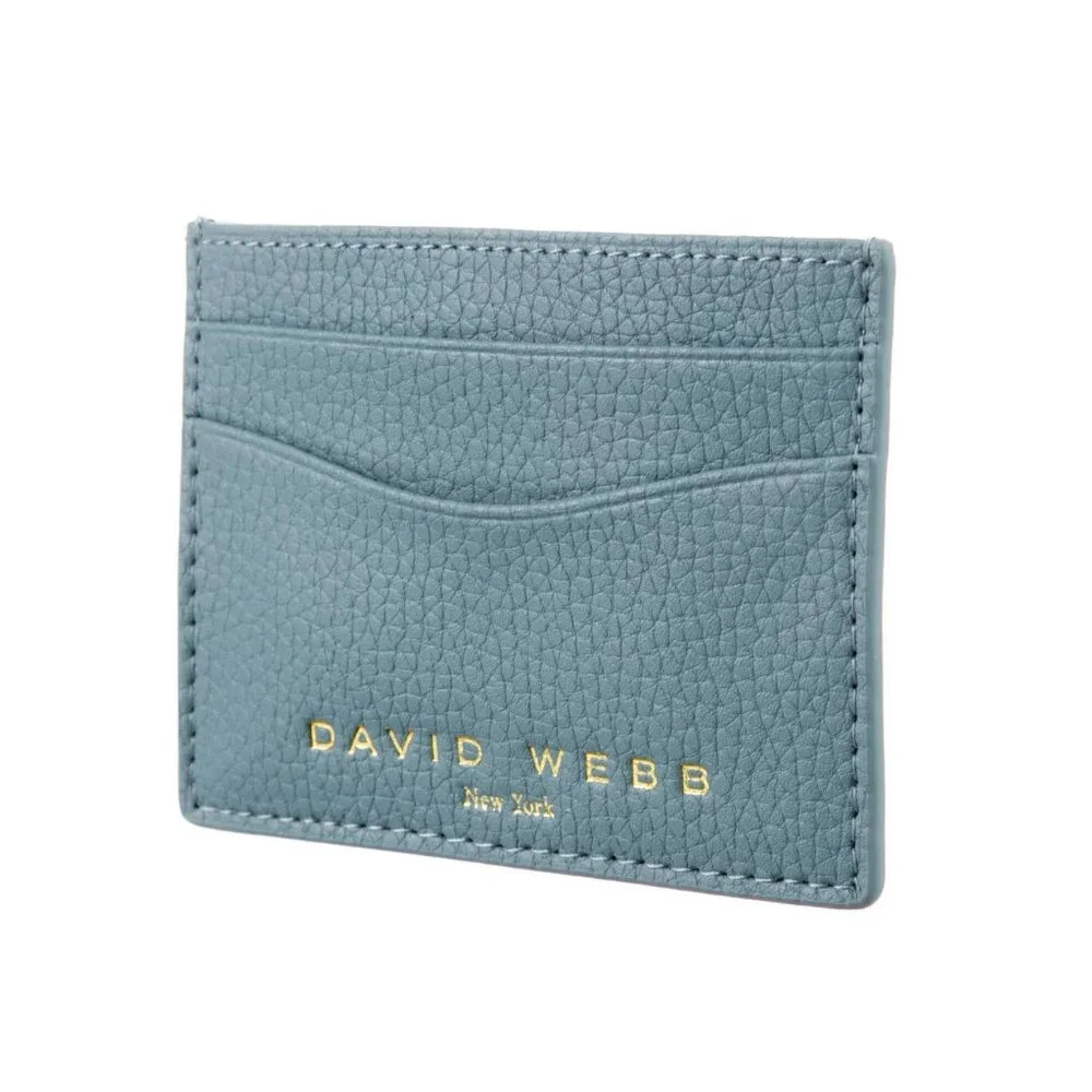 David Webb Leather Card Holder Wallet - NEW